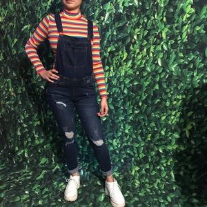 Dark Wash Denim Overalls